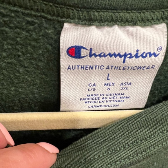 Champion Green Pullover Sweater Large - Picture 4 of 4